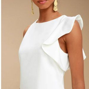 Dinah White One-Shoulder Dress